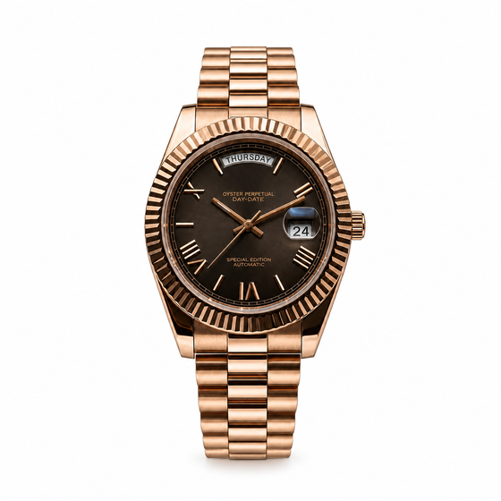 Montre Or Rose Marron - MOSA Watches