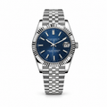 Montre Argent Cadran Bleu Nuit - MOSA Watches