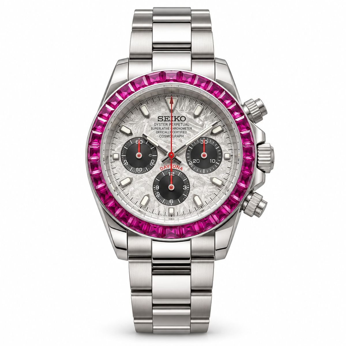 Montre Daytona Argent Rubis - MOSA Watches