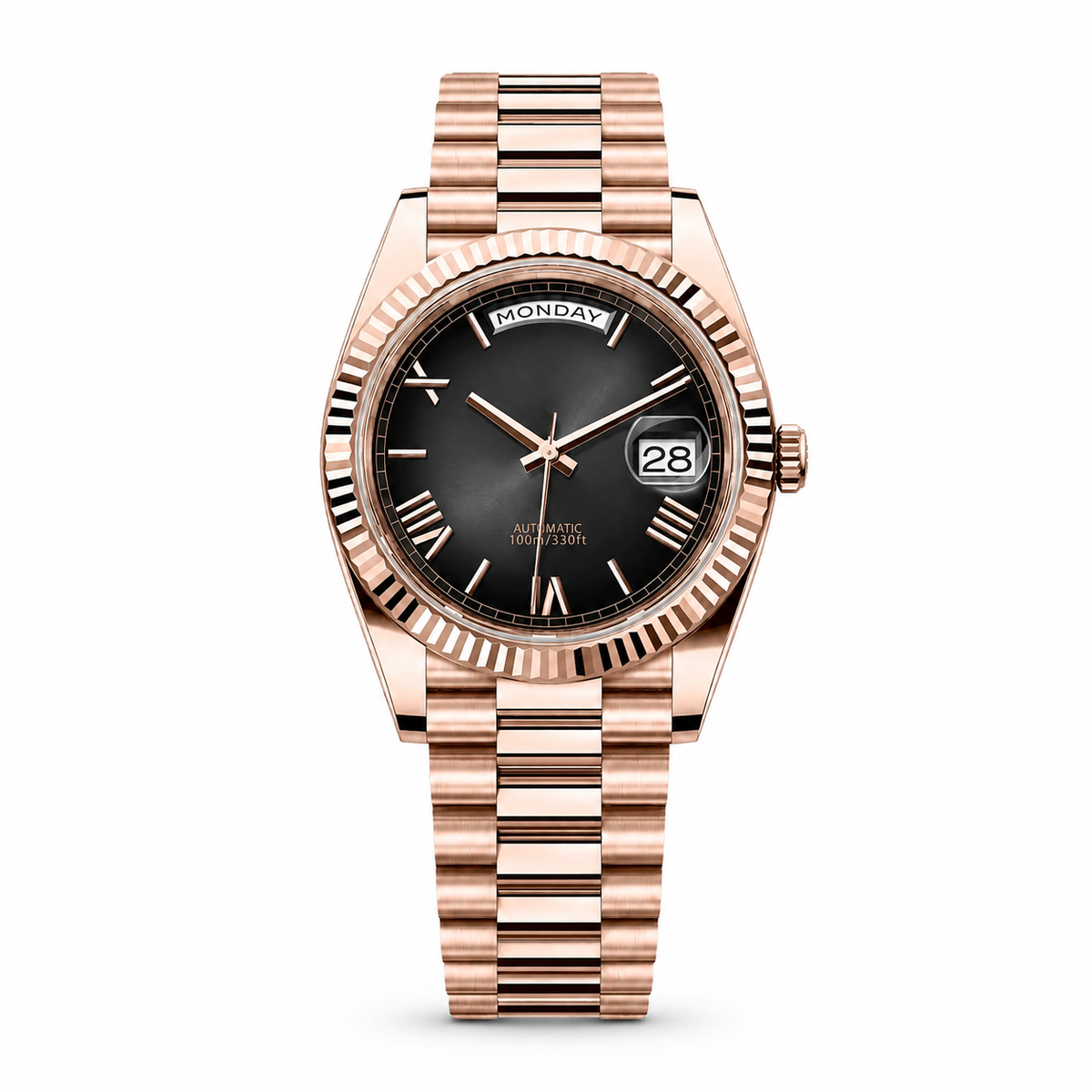 Montre Or Rose Ombre Noir - MOSA Watches